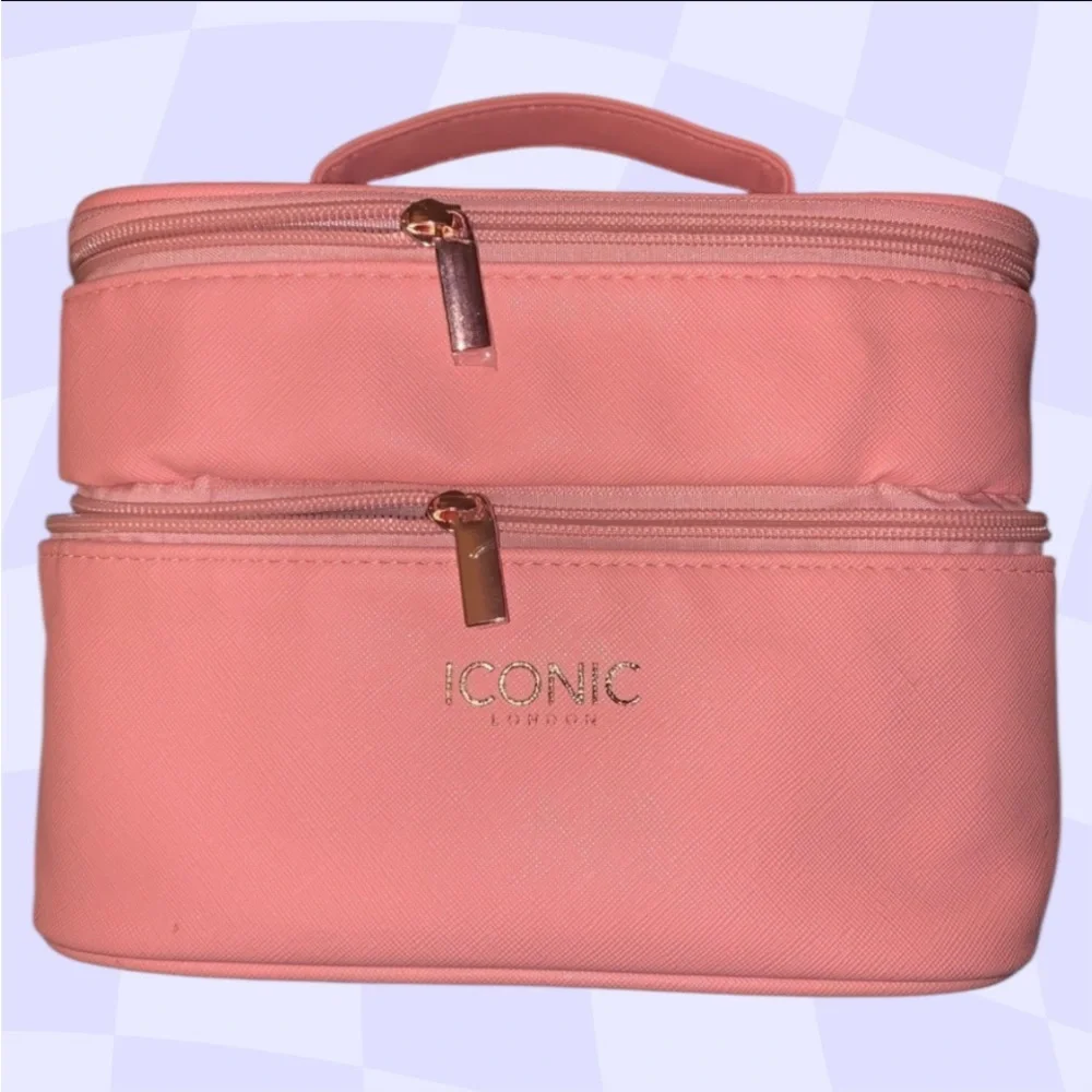 ICONIC LONDON Pink Multi-compartement Makeup Case New